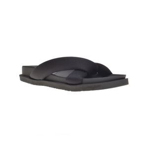 WILD PAIR Womens Black Puffy Straps Beck Round Toe Slip On Slide Sandals 5 M